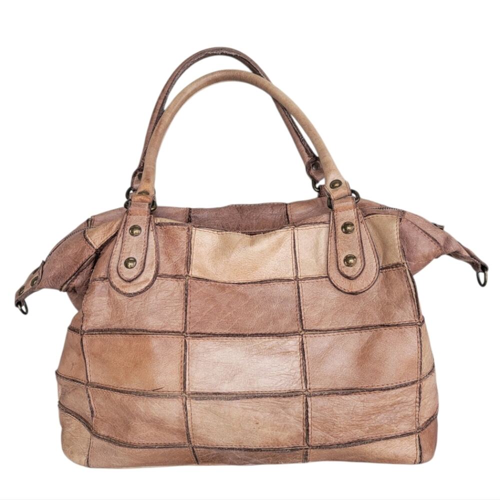 Wilsons Leather Large Patchwork Carry All Bag Pur… - image 1